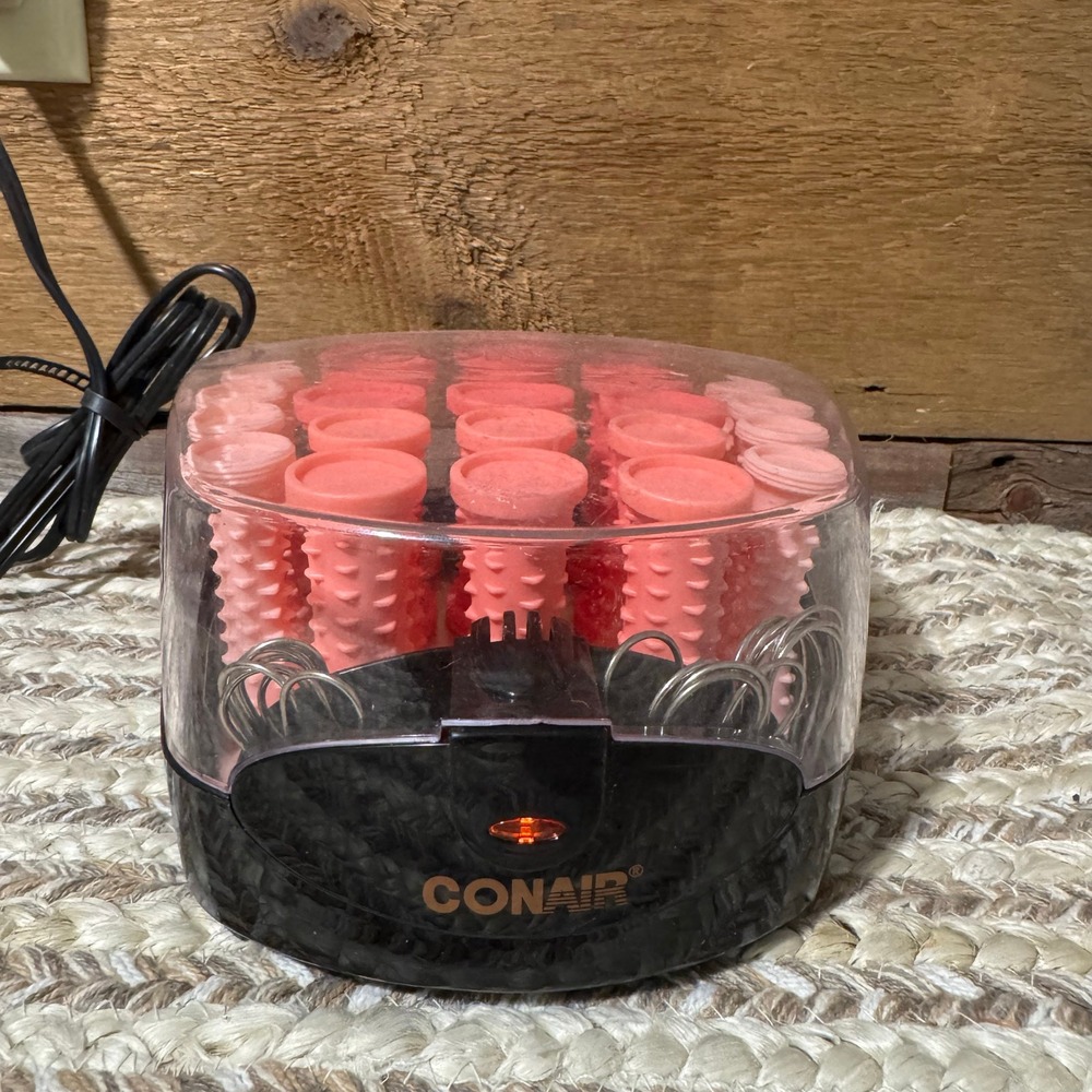 Conair Compact Hair Setter‎ Hot Rollers Pink Curlers Heated Styling Set HS83R